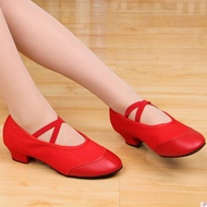 Virtue Spring Summer Square Dance Shoes Dance Shoes Women's Dance Shoes Mid-heel Soft-soled Cloth Shoes One Size