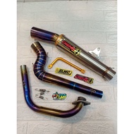 Racing exhaust daeng sai4 daeng4 blue raider 150 old belang 150 satria 150 carb y15zr lc135 sonic fi