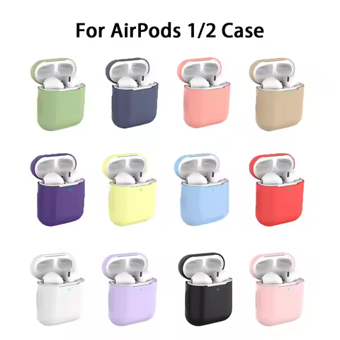 Silicone Case for AirPods 2 1 Cases Wireless Earphone Cover Protective Sleeve for Apple AirPods2 Cov