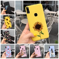 Cute Girl Sunflower Casing VIVO V9 / V9 Youth / Y85 / Z1 / Z1i / Z1 Lite Candy Color Soft Silicone T