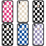 Black and white plaid pattern, Epoxy process tpu frame case for Vivo 1723 1727 1726 1851