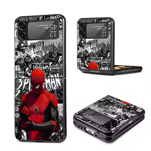 Case for Samsung Galaxy Z Flip 5 Z Flip Z Flip 3 Z FLIP 6 Back Cover Marvel Spider Man