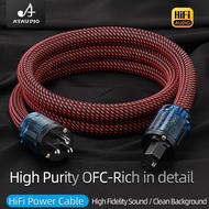 ATAUDIO HiFi Power Cable for Amplifier EU US AU Version Connector Plug High Quality 6N OFC Audio Cab