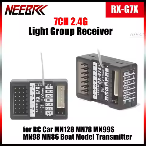 NEEBRC RX-G7X 7CH 2.4G Light Group Receiver Waterproof 4.2-10V for RC Car Transmitter MN128 MN78 MN9