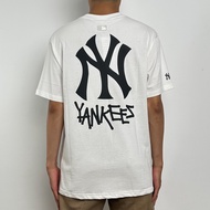MLB NY YANKEES BACK BLACK WHITE TSHIRT 100% ORIGINAL