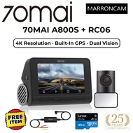 70mai A800s 4K Smart Dash Cam Built-in GPS+ 64gb memory card