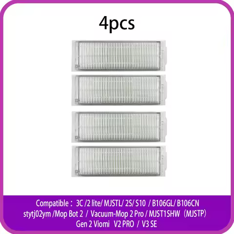 Filter For Xiaomi&Viomi Vacuum MopPro/MopP/Mop2pro/STYTJ02YM/3C/S10/B106GL/B106CN/MJST1SHW/MJSTP/2Li