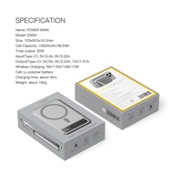 Eloop EW54 MagCharge แบตสำรองไร้สาย Magnetic 10000mAh Type C พาวเวอร์แบง / Eloop S10C / S10L สายชาร์