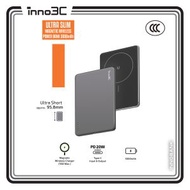 inno3C - [ CCC 3C CE 認證 ]超薄磁吸移動電源5000mAh LX-12 (灰色)超短(95.8mm)︱ PD3.0 20W Type-C 有線充電 流動電源︱充電器︱充電寶︱尿袋