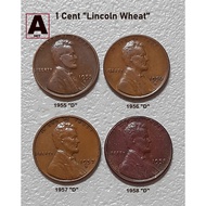 Vintage Collectible Hobbies: 1-Cent "Lincoln Wheat" (4-pcs.) Set