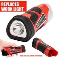Torch Tools for Milwaukee Battery Work Light Lithium Battery Rechargeable Lamps Flashlight 3W 10.8V 12V LED
