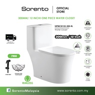 SORENTO S Trap 300Mmm/12 inchi One Piece water closet rimless flushing SRTWC8152-RL wc jamban tandas