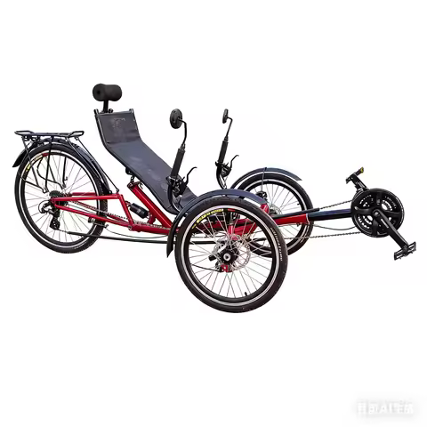 Ebike Outdoors 26 Inches 36v 500w Electric Recumbent Tricycle 3 Wheel Adults Recumbent Trike