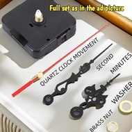 12mm full set diy silent quartz movement wall clock mechanism long spindle repair motor jam dinding 