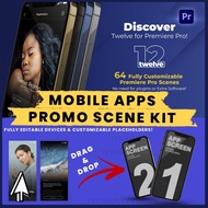 Mobile Apps 3D Promotion Scene Creator Kit | Premiere Pro