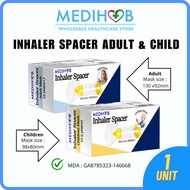 [𝐌𝐃𝐀 𝐀𝐏𝐏𝐑𝐎𝐕𝐄𝐃] Medihub Inhaler Spacer CHILDREN & ADULT(With Mask) Asthma Inhaler MDI Spacer (EXP09/2