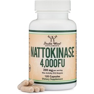 ปรับสมดุลไขมันในเลือด ลดความเสี่ยงความดันโลหิตสูง Double Wood Nattokinase 4000 FU 120 Capsules (Sku.