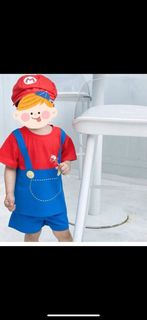 😸現貨男女齊碼😸super Mario 童裝cosplay衣服