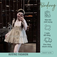 Silk dress with pants Huong fashion