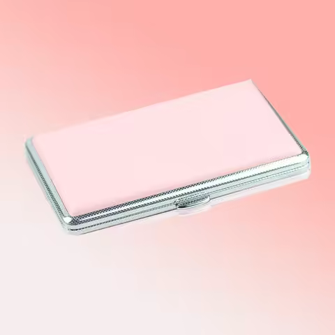 New Leather Women Cigarette Case Box Pink Tobacco Case Fine Cigarettes Case Holder Box Cigarettes St