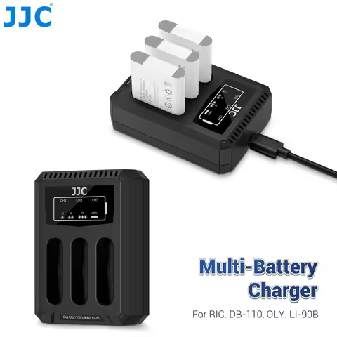 JJC USB Camera Battery Charger for Ricoh GR III GR3 GR IIIx GRIIIx HDF Ricoh G900II G900 Ricoh-DB110
