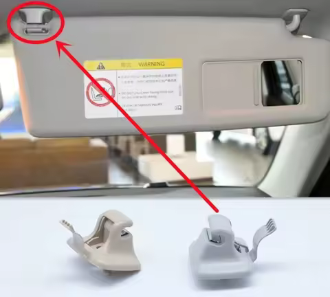 1PC Black Beige Grey Sun Visor Holder Clip Hanger For VW Golf MK6 GTI Plus Jetta 5 6 GLI A5 Passat B