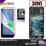 Case Infinix Note 10 / Note 10 Pro / Note 10 Pro NFC Paket 3in1 Softcase Slide Army Camera Protect F