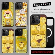 Pudding Dog Sticker casetify Mirror Magnetic Phone Case Suitable for iPhone15ProMax Compatible with iP15Pro Phone Case Suitable for Compatible iPhone11 12 13 14ProMax 13Promax 14 Plus 15 Plus Magnetic Phone Case