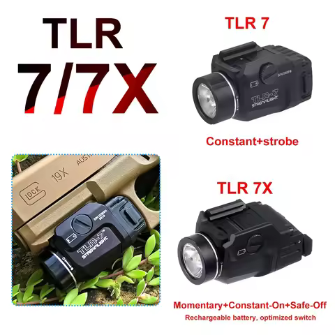 TLR 7 TLR 7X TLR 1 HL Pistol Scout Light LED Strobe Flashlight for Airsoft G lock 17 Taurus 20mm Rai