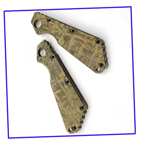 Knife Flax Micarta Handle Patches Scales For genuine Strider SMF Old Version Knives DIY Making Patch