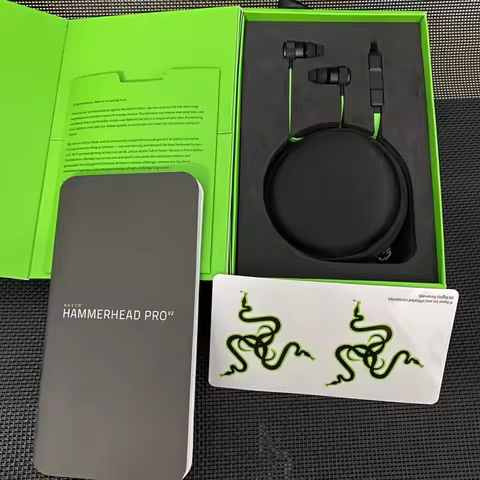 Razer Hammerhead PRO V2 Headphones Wired Portable Stereo Music Bass In-Ear Sports Earphones 3.5mm wi