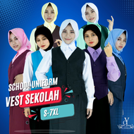 CY 122017 VEST SEKOLAH PENGAWAS / BLACK / DARK BLUE / GREEN / COKLAT / MAROON / LIGHT BLUE / DARK PU