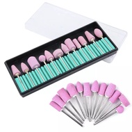 Set Of 12 Sand Grinding Heads Quartz Stone Head 2.35 Mm. For Nail Polish Color Gel Acrylic Face
