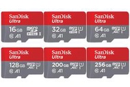 SanDisk A1 Ultra 128G 64G 32G 16G micro SD C10 140MB/s 記憶卡