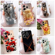 Clear Casing For Redmi Note 14 4G Case Cute Cartoon Fashion Butterfly Funny Painted 24117RN76O 24117