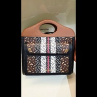 BURBERRY 滿版TB手提兩用包