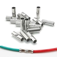 50Pcs/lot Butt Wire Connector AWG 22-8 Pure Copper Tinned Splice Crimp Terminal Sleeve Bare Terminal