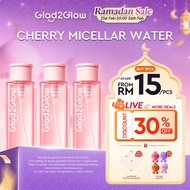 Glad2Glow Cherry Blossom Betaine Micellar Water Gentle&Moist Makeup Remover Purifying Face 300ML Big