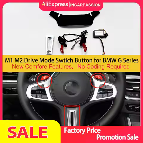 M Sport steering wheel M1 M2 Drive Mode Swtich Button for BMW G Series 1 2 3 4 5 6 7 8 Series X3 X4 