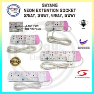 (SIRIM) SAYANG White Extension Socket..Extension Plug 2gang, 3gang, 4gang, 5gang