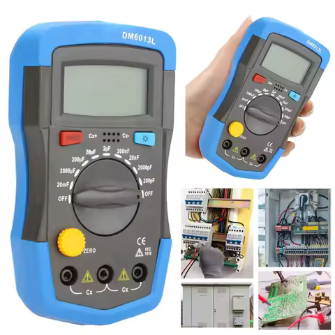 DM6013L Digital Capacimeter 1999 Counts 200pF~20mF Capacitance Capacitor Measuring Meter Data Hold L