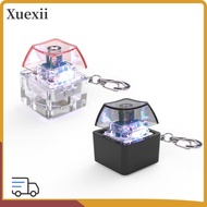 XUEXII Fidget Keychain, Glowing Fingertip Clicks Finger Keyboard Caps, Relaxing Stress Relief DIY Fi