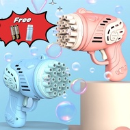 【23holes】🎉🔥Bubble Gun Toy🎁free battery & bubble gel