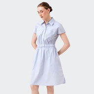 BOCU Women's Extended Sleeve Garter Waist Shirtdress