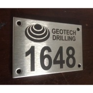 Stainless Steel Plate with laser marking/Etching/Acrylic engraving/Plat Keluli Tahan Karat