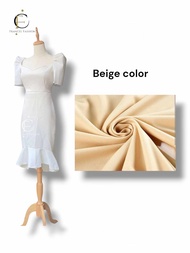 Elegant Modern Filipiniana Gown with Long Back Ruffles  Free Size Neoprene-Spandex Blend Womenswear