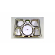 ReadyStock现货] *3pcs Set HIGH QUALITY 39CM*29CM STAINLESS STEEL RECTANGLE PLATE~MADE IN INDIA
