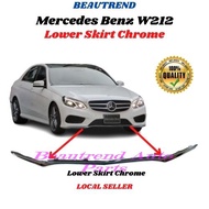 Mercedes Accessories W212 Bumper Lower Skirt Spoiler Chrome Trim Front Lips Bumper Lower Chrome Moul