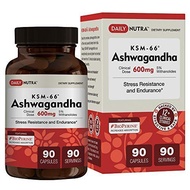 KSM-66 Ashwagandha by DailyNutra - 600mg Organic Root Extract - High Potency Supplement Stress Relief, Increased Focus