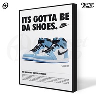 (Poster + Frameblock) Nike Air Jordan Aesthetic Wall Poster Nike Poster Men's Room Decoration PNK08